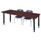 Regency Tables > Height Adjustable > Rectangular Table & Chair Sets, 66 W, 24 L, 23-34 H, Mahogany MT6624MHAPBK45NV - alternate 1